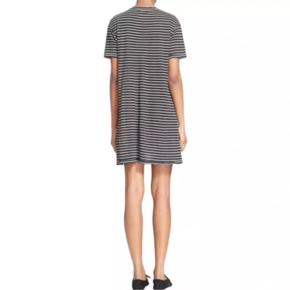 CURRENT ELLIOTT The Knit Tee Dress in Reverse Oakland Stripe Sz. 3 or a Large - Picture 3 of 8